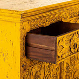 Sideboard Alexandra House Living Yellow Iron Mango wood 40 x 90 x 90 cm-3