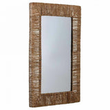 Wall mirror Alexandra House Living Brown Jute 3 x 61 x 91 cm-4