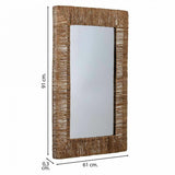 Wall mirror Alexandra House Living Brown Jute 3 x 61 x 91 cm-3