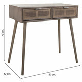 Hall Table with Drawers Alexandra House Living Grey Pine MDF Wood 42 x 79 x 80 cm-4