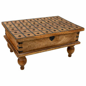 Chest Alexandra House Living Brown Metal Mango wood 40 x 30 x 60 cm Traditional style-0