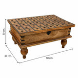 Chest Alexandra House Living Brown Metal Mango wood 40 x 30 x 60 cm Traditional style-1