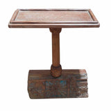 Side table Alexandra House Living Brown Recycled Wood 23 x 49 x 46 cm-4