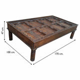 Centre Table Alexandra House Living Brown Recycled Wood 100 x 47 x 170 cm-2