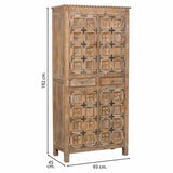 Cupboard Alexandra House Living Brown Mango wood 93 x 192 x 45 cm Traditional style-4