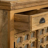 Hall Table with Drawers Alexandra House Living Brown Mango wood 95 x 100 x 44 cm-3