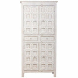 Wardrobe Alexandra House Living White Mango wood 93 x 192 x 45 cm-5