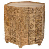 Centre Table Alexandra House Living Brown Mango wood 45 x 41 x 45 cm Traditional style-0