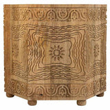 Centre Table Alexandra House Living Brown Mango wood 45 x 41 x 45 cm Traditional style-5