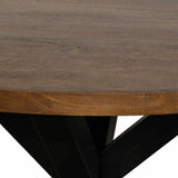 Table Alexandra House Living Brown 120 x 76 x 120 cm-2