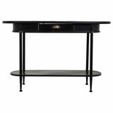 Hall Table with Drawers Alexandra House Living Black Metal 41 x 75 x 120 cm-4