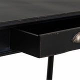 Hall Table with Drawers Alexandra House Living Black Metal 41 x 75 x 120 cm-2