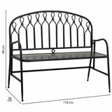 Bench Alexandra House Living Black Metal 56 x 98 x 118 cm-2