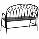 Bench Alexandra House Living Black Metal 56 x 98 x 118 cm-6