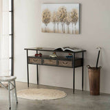 Hall Table with Drawers Alexandra House Living Brown Metal 42 x 80 x 122 cm-7