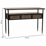 Hall Table with Drawers Alexandra House Living Brown Metal 42 x 80 x 122 cm-5