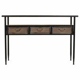 Hall Table with Drawers Alexandra House Living Brown Metal 42 x 80 x 122 cm-4