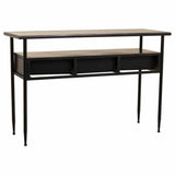 Hall Table with Drawers Alexandra House Living Brown Metal 42 x 80 x 122 cm-3