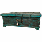 Chest Alexandra House Living Blue Mango wood 87 x 48 x 136 cm-4