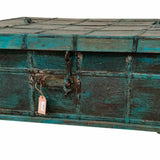 Chest Alexandra House Living Blue Mango wood 87 x 48 x 136 cm-3