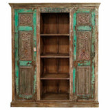 Shelves Alexandra House Living Brown Green Mango wood 38 x 207 x 178 cm-4