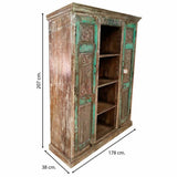 Shelves Alexandra House Living Brown Green Mango wood 38 x 207 x 178 cm-2