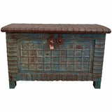 Chest Alexandra House Living Blue Mango wood 44 x 90 x 132 cm-5