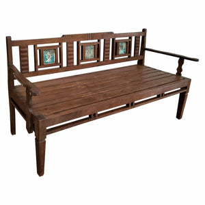 Bench Alexandra House Living Brown Recycled Wood 58 x 95 x 183 cm-0