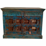 Sideboard Alexandra House Living Blue Mango wood 43 x 86 x 119 cm-5