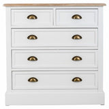 Chest of drawers Alexandra House Living White Brown Zinc Alloy MDF Wood 40 x 80 x 80 cm-7