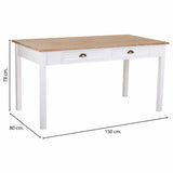 Table Alexandra House Living White Brown 80 x 78 x 150 cm With boxes-6