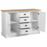 Sideboard Alexandra House Living White Brown Zinc Alloy MDF Wood 40 x 82 x 124 cm-7