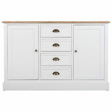 Sideboard Alexandra House Living White Brown Zinc Alloy MDF Wood 40 x 82 x 124 cm-5