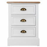 Nightstand Alexandra House Living White Brown 35 x 60 x 45 cm-4