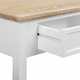 Hall Table with Drawers Alexandra House Living White Brown Zinc Alloy MDF Wood 40 x 78 x 100 cm-2