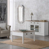 Centre Table Alexandra House Living White Brown Zinc Alloy MDF Wood 80 x 50 x 80 cm-7