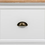 Hall Table with Drawers Alexandra House Living White Brown Zinc Alloy MDF Wood 39 x 184 x 92 cm-2