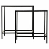 Flower Pot Stand Alexandra House Living Black Iron Tile 37 x 51 x 50 cm 2 Pieces-0