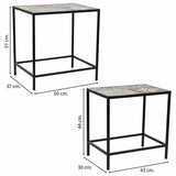 Flower Pot Stand Alexandra House Living Black Iron Tile 37 x 51 x 50 cm 2 Pieces-5