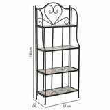 Shelves Alexandra House Living Black Iron Tile 27 x 133 x 57 cm-6