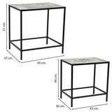 Flower Pot Stand Alexandra House Living Black Iron Tile 37 x 51 x 50 cm 2 Pieces-6