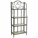 Shelves Alexandra House Living Black Iron Ironwork Tile 27 x 133 x 57 cm-0