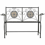 Bench Alexandra House Living Black Iron Tile 50 x 88 x 110 cm-5