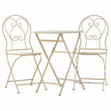 Table set with 2 chairs Alexandra House Living White 60 x 75 x 60 cm-6