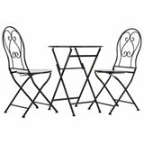 Table set with 2 chairs Alexandra House Living Black 60 x 75 x 60 cm-7