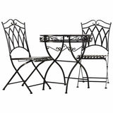 Table set with 2 chairs Alexandra House Living Black 60 x 75 x 60 cm-7