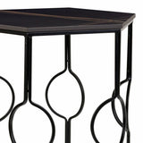 Set of 2 tables Alexandra House Living Black Iron MDF Wood 39 x 57 x 39 cm-2