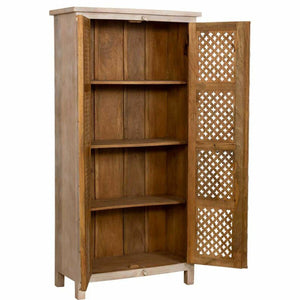 Cupboard Alexandra House Living White Mango wood 40 x 180 x 90 cm-0