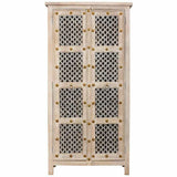 Cupboard Alexandra House Living White Mango wood 40 x 180 x 90 cm-4