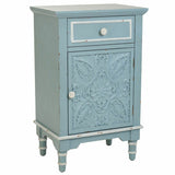 Nightstand Alexandra House Living Blue White 32 x 74 x 46 cm-0